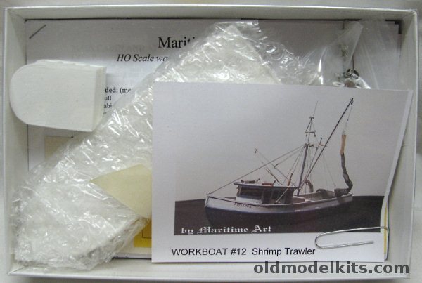 Maritime Art HO 51' Shrimp Trawler - HO Scale, 12 plastic model kit